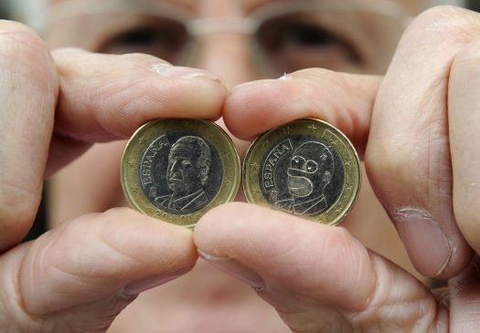 homer na moeda de euro