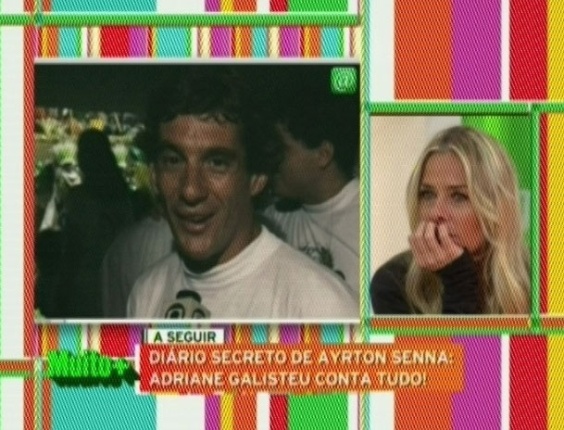 No aniversário de 18 anos da morte de Ayrton Senna, Adriane Galisteu, ex-namorada do piloto, fez uma homenagem a ele no programa "Muito Mais Galisteu", da Band. "Independentemente da minha história com ele, sinto falta dele como ídolo brasileiro. Essa é uma história que guardo com muito carinho no meu coração. A minha ficha só caiu quando eu cheguei ao Brasil", diz a apresentadora sobre a morte de Senna. No dia do acidente, Adriane pediu para o namorado não competir (1/5/12)