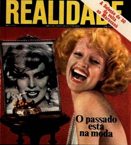 1973 - Elke Maravilha encarna a atriz Marilyn Monroe na capa da revista "Realidade"