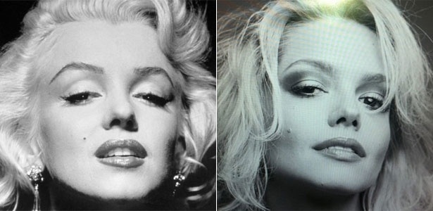 A atriz Thaís Fersoza postou em seu Twitter uma foto em que aparece transformada em Marilyn Monroe. "Bem que meu pai me chamava de Marilyn quando criança por causa da pinta...", escreveu ela no microblog