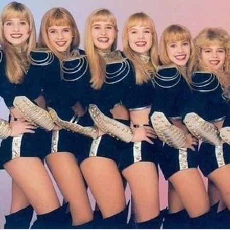 As paquitas cantoras: era o grupo formado pelas assistentes que gravaram o álbum 'Paquitas', que vendeu mais de um milhão de cópias. Ele era formado por Letícia, Tatiana, Roberta, Priscilla, Ana Paula, Andréia e Cátia. Todas são paquitas da 1º e 2º formação do grupo, as gerações que tiveram mais sucesso - Montagem BOL/Reprodução/Divulgação - Montagem BOL/Reprodução/Divulgação